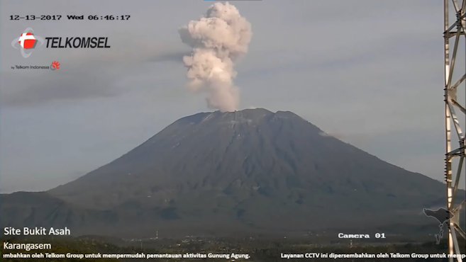 Amazing Time Lapse of Volcano Gunung Agung - Watch on YouTube