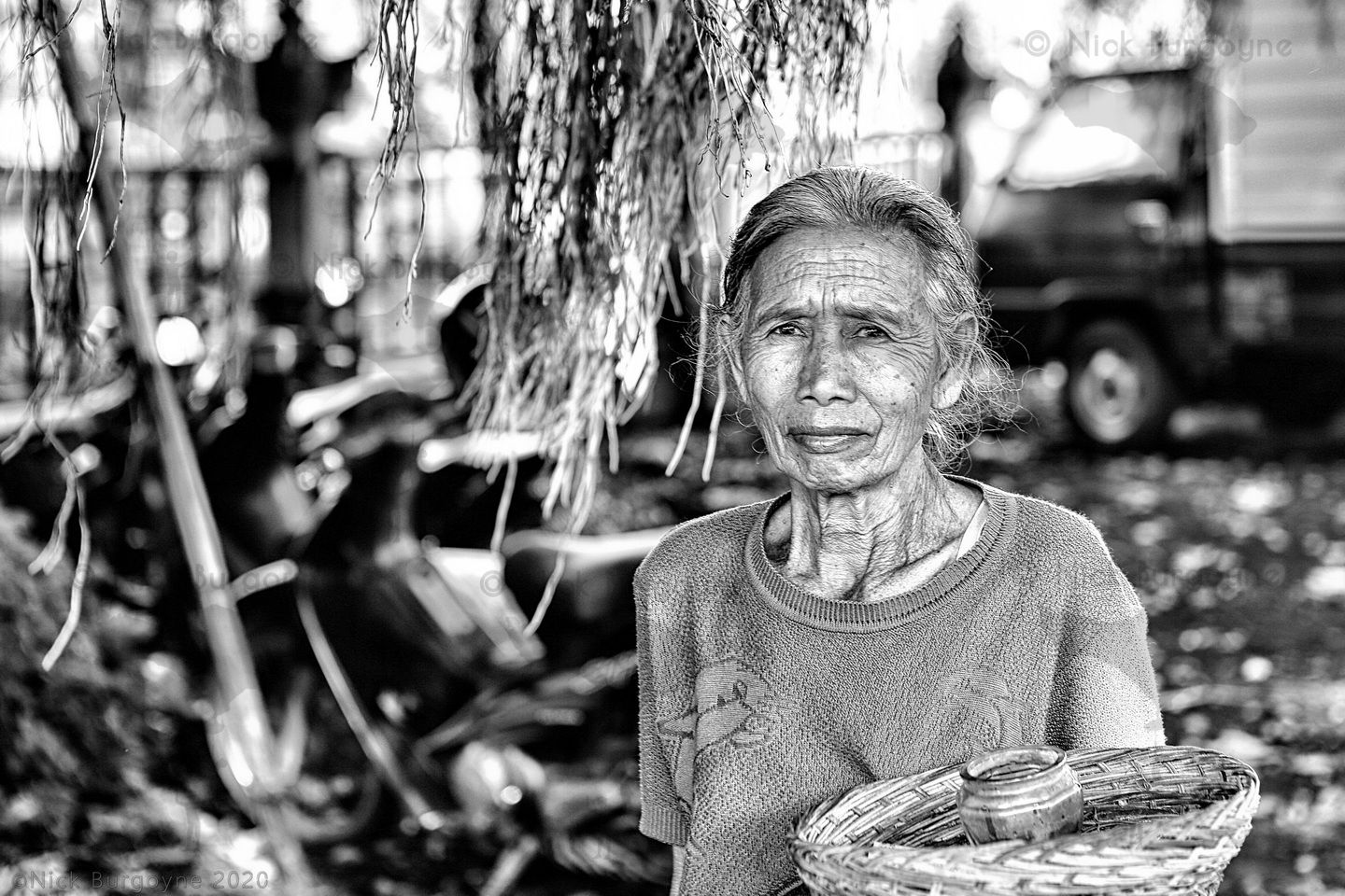 Beautiful Older Lady With Offering 